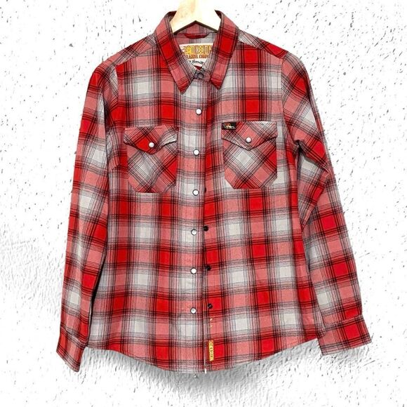 DIXXON Shirt Flannel NEW Clay Smith Pearl Snap Coastal Cowgirl Women’s Size S - Picture 8 of 9